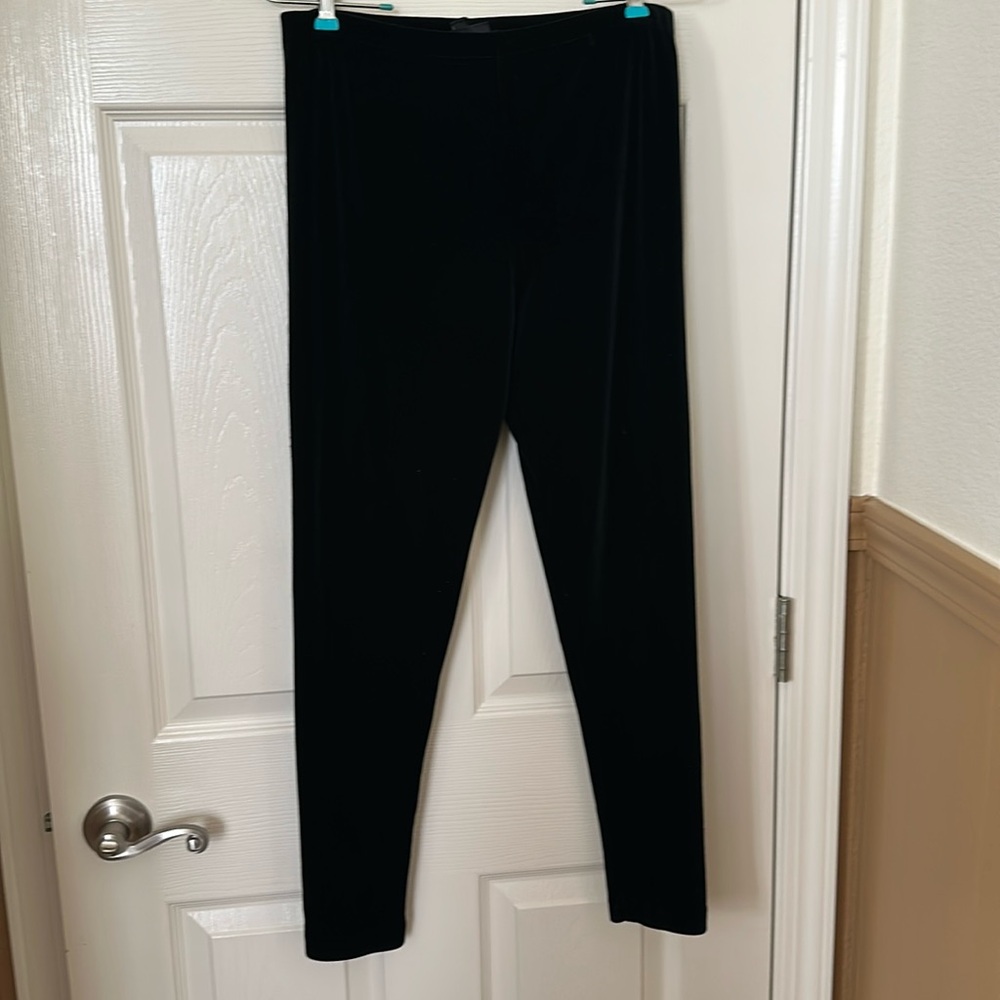 SNO SKINS Size L, Black Velvet Leggings